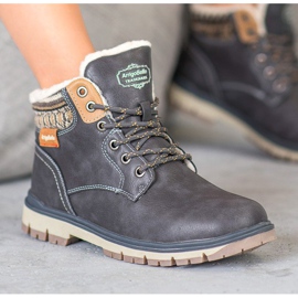 Arrigo Bello Sznurowane Trapery szare 1