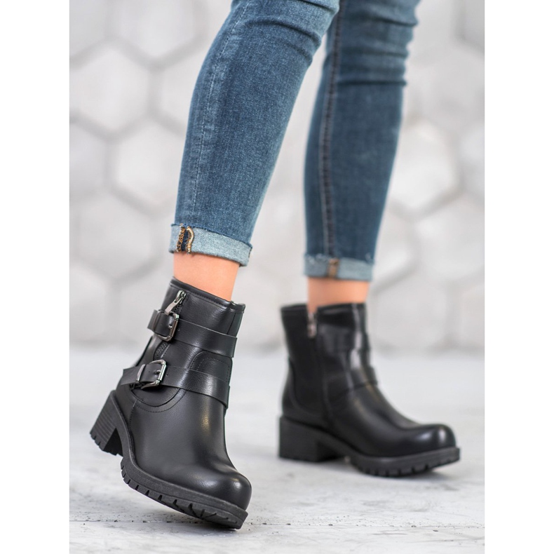 SHELOVET Klasyczne Workery czarne 1