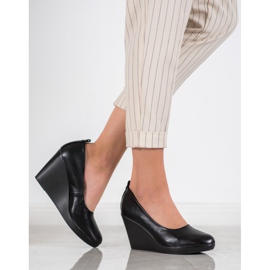 J. Star Wygodne Czarne Czółenka 1