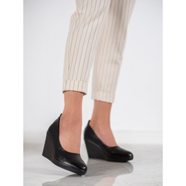 J. Star Wygodne Czarne Czółenka 2