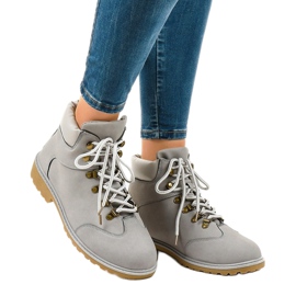 Szare traperki bez ocieplenia XDS1702 1