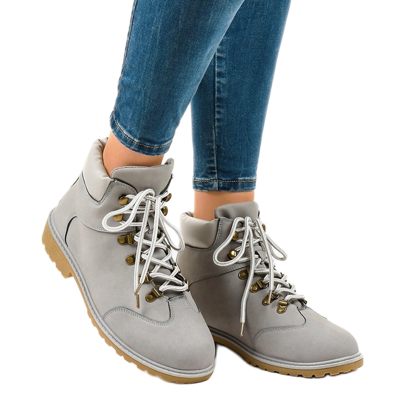 Szare traperki bez ocieplenia XDS1702 1