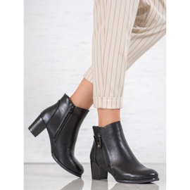 J. Star Ocieplane Botki Na Słupku czarne 2