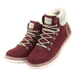 Trzewiki zimowe sznurowane MCKEY 1072 brązowe wielokolorowe szare 3