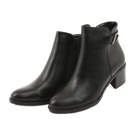 M.Daszyński Botki na suwak ocieplane Daszyński SA153 czarne 3