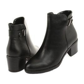 M.Daszyński Botki na suwak ocieplane Daszyński SA153 czarne 4