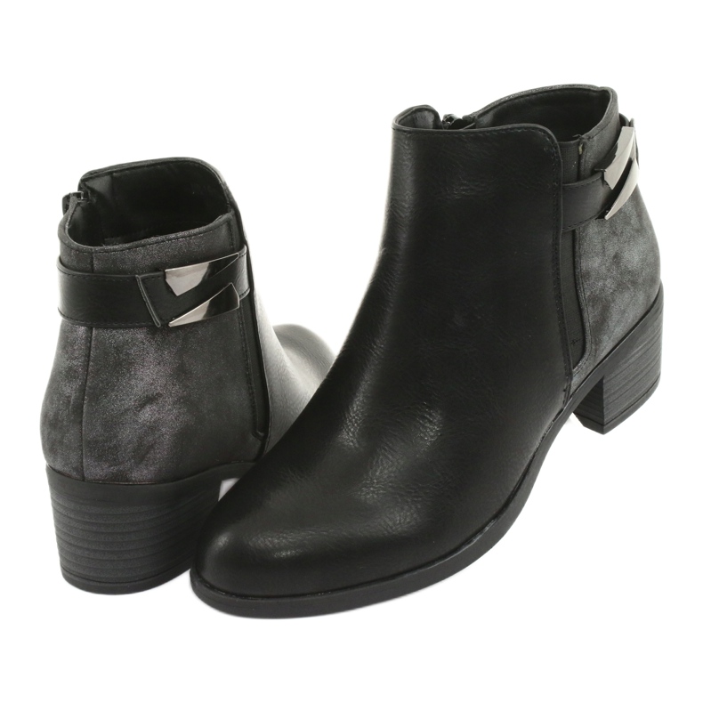 M.Daszyński Botki sztyblety klamra Daszyński 1919 czarny czarne szare 4