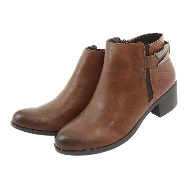 M.Daszyński Botki sztyblety z klamrą Daszyński 1919 brąz brązowe 4