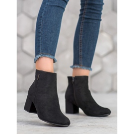 J. Star Botki Na Słupku czarne 2