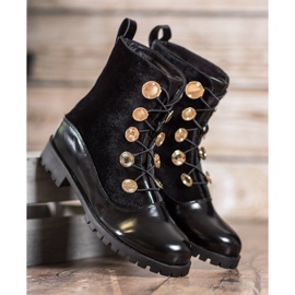 Seastar Welurowe Botki Ze Ściągaczem czarne 1