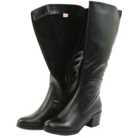 M.Daszyński Kozaki ocieplane na obcasie Daszyński 153 czarne 5