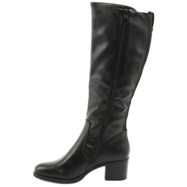 M.Daszyński Kozaki ocieplane na obcasie Daszyński 153 czarne 2