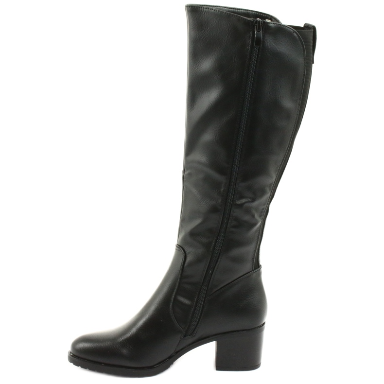 M.Daszyński Kozaki ocieplane na obcasie Daszyński 153 czarne 2