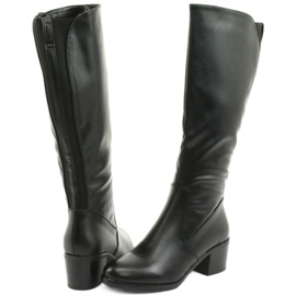 M.Daszyński Kozaki ocieplane na obcasie Daszyński 153 czarne 4