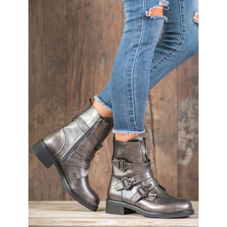 Forever Folie Srebrne Workery szare 1