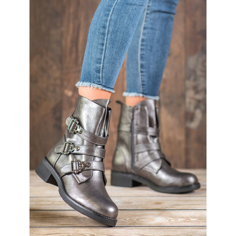 Forever Folie Srebrne Workery szare 2