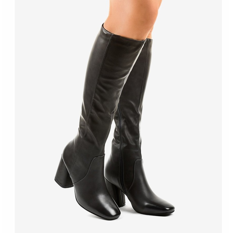 Szare kozaki z eko-skóry 5319 2