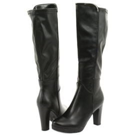 M.Daszyński Kozaki na słupku Daszyński  SA50 czarne 4