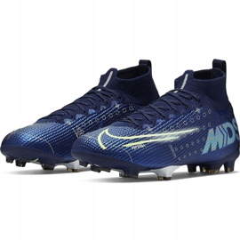 Buty piłkarskie Nike Mercurial Superfly 7 Elite Mds Fg Jr BQ5420 401 niebieskie niebieskie 3