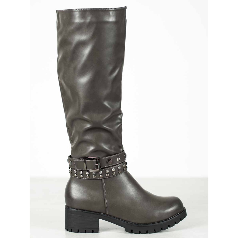 Nio Nio Kozaki Na Platformie szare 2