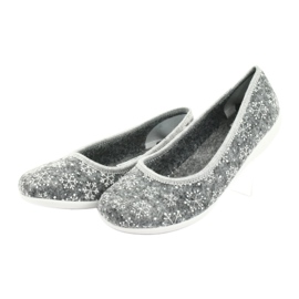 Kapcie filcowe śnieżynka Adanex 24213 białe szare 3