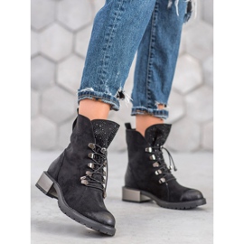 Goodin Zamszowe Botki Ze Ściągaczem czarne 2