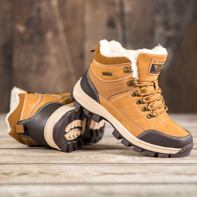 Arrigo Bello Sznurowane Buty Zimowe brązowe 1