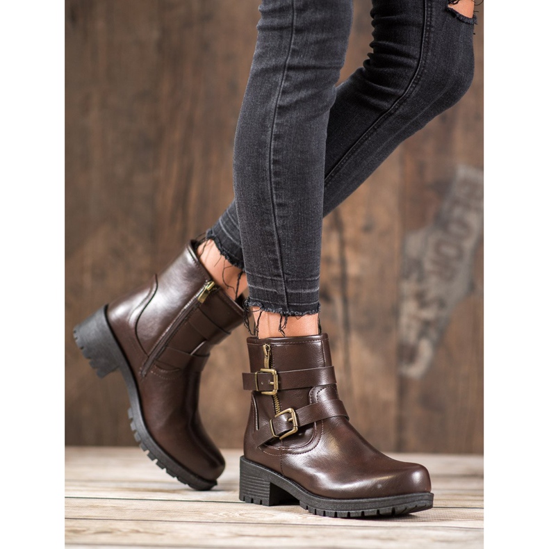 SHELOVET Klasyczne Workery brązowe 1