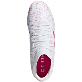 Buty piłkarskie adidas Nemeziz 18.3 Fg Jr CM8506 białe wielokolorowe 1