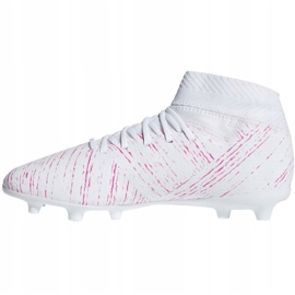 Buty piłkarskie adidas Nemeziz 18.3 Fg Jr CM8506 białe wielokolorowe 2