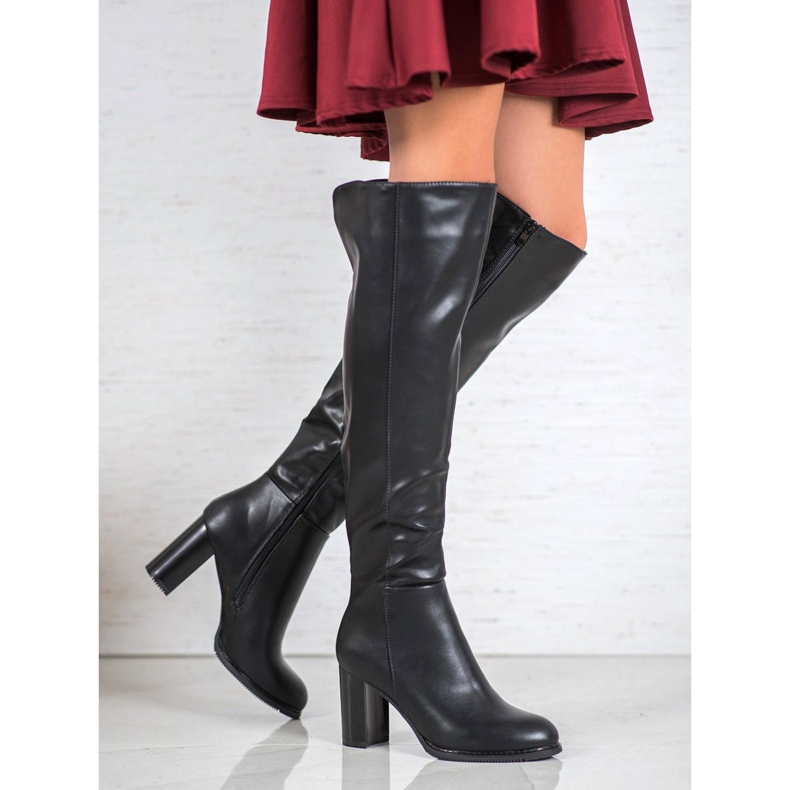 Sixth Sense Wysokie Kozaki Z Eko Skóry czarne 1