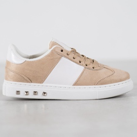 Emaks Sneakersy Z Dżetami brązowe 1