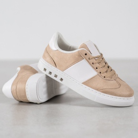 Emaks Sneakersy Z Dżetami brązowe 2