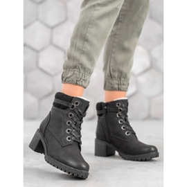 Goodin Ocieplane Botki Na Obcasie czarne 2