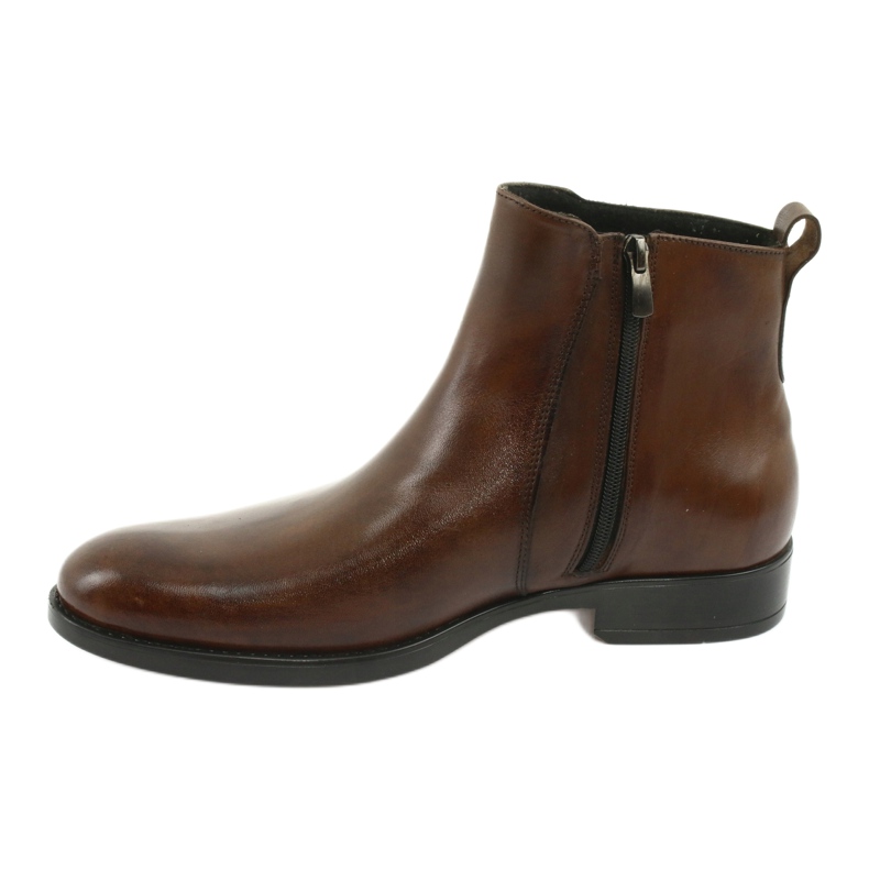 Moskała botki skórzane brązowe 2