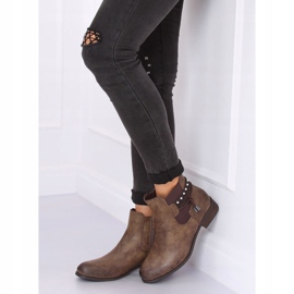 Sztyblety damskie brązowe 846 Khaki 2