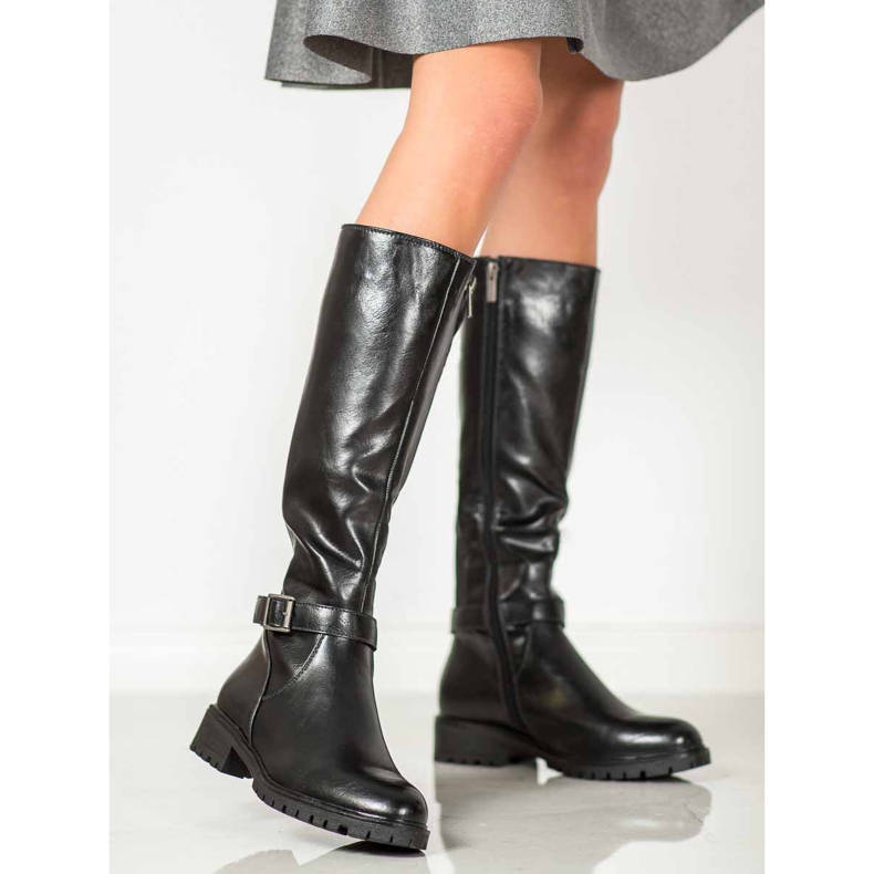 Filippo Czarne Kozaki Z Gumką 2