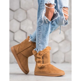 SHELOVET Ciepłe Śniegowce brązowe 2