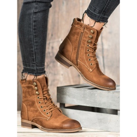 Goodin Eleganckie Zamszowe Traperki brązowe 2