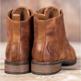 Goodin Eleganckie Traperki Z Eko Skóry brązowe 2