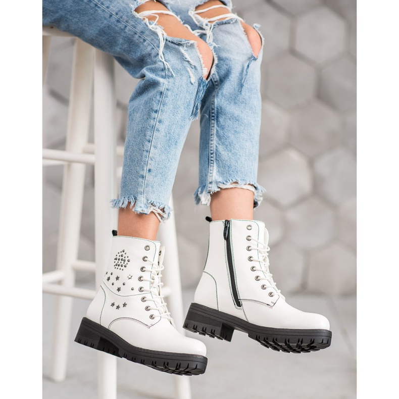 Goodin Białe Traperki Z Gwiazdkami 2