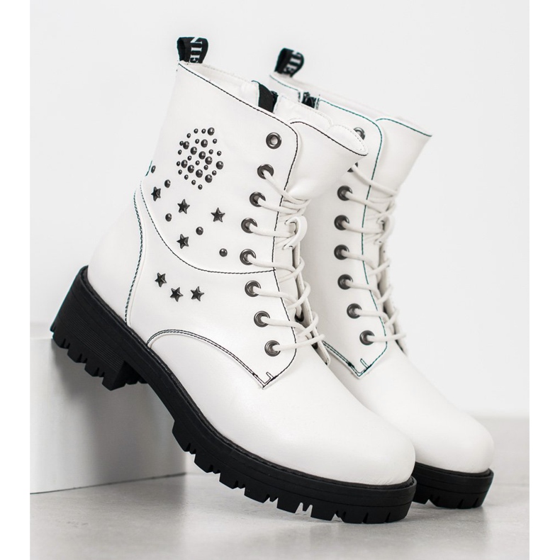 Goodin Białe Traperki Z Gwiazdkami 1