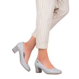 Sergio Leone Wygodne Czółenka szare 2