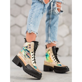 Seastar Botki Na Platformie Fashion czarne 1