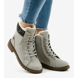 Szare ocieplane trapery NR02-4 2