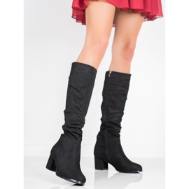 Wilady Klasyczne Zamszowe Kozaki czarne 2