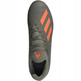 Buty piłkarskie adidas X 19.3 Fg M EF8365 szare zielone 1