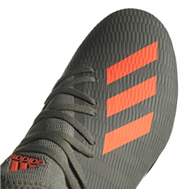 Buty piłkarskie adidas X 19.3 Fg M EF8365 szare zielone 3