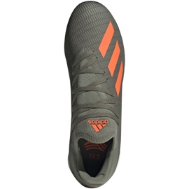 Buty piłkarskie adidas X 19.3 Tf M EF8366 szare zielone 1