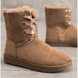 Kylie Wiązane Śniegowce brązowe 2